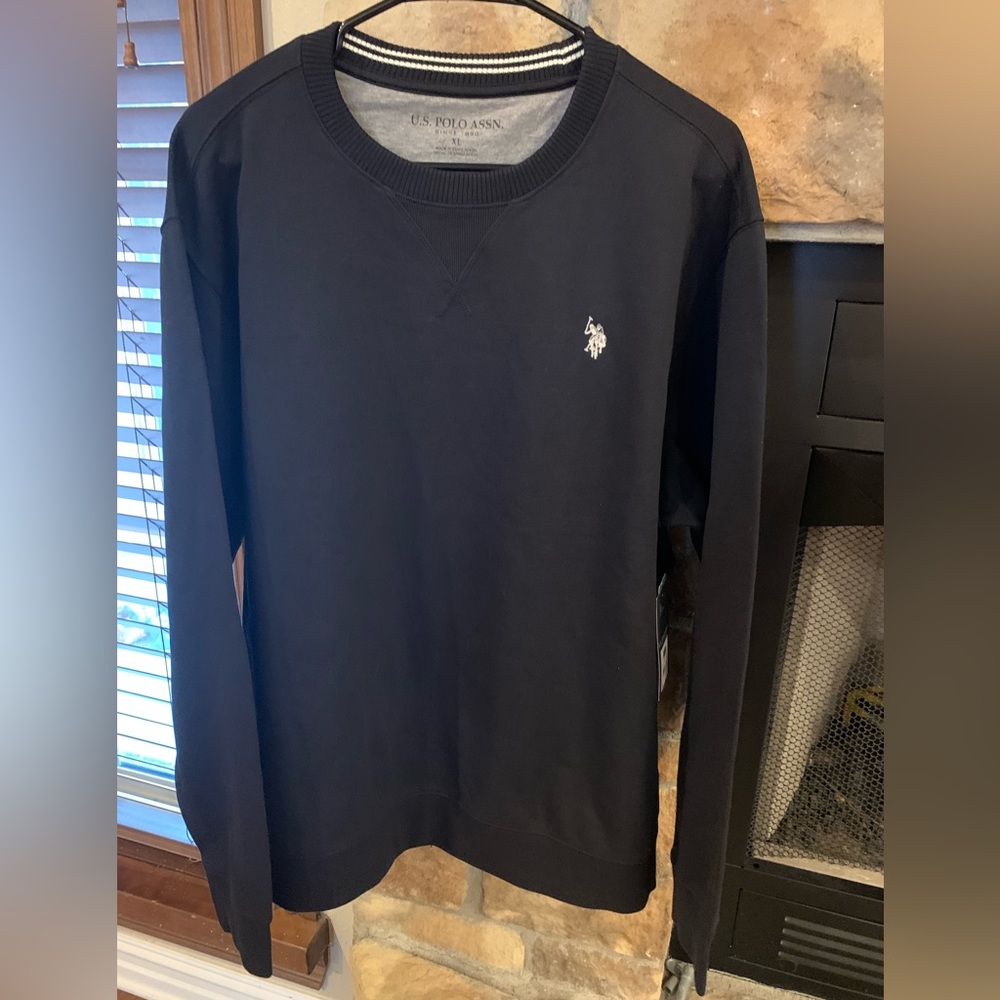 Mens Fleece Polo Crewneck